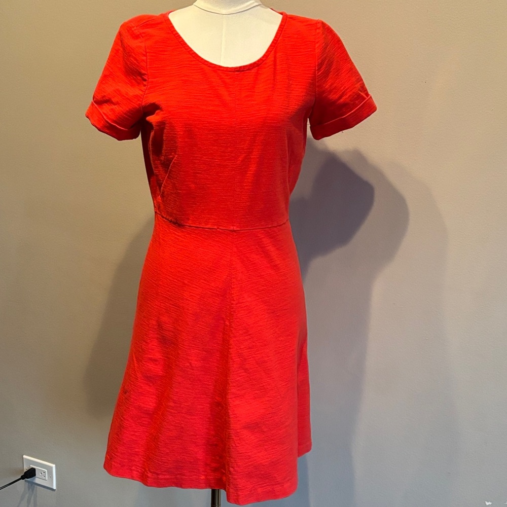 J. Crew Vibrant Watermelon colored Midi Dress